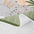 thumbnail image 5 of Erosebridal Kawaii Green Dinosaur Quilt King for Boys Girls, Jungle Tree Print King Coverlet Set, 3-Piece, 5 of 7