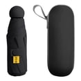 thumbnail image 1 of compacto para protección contra  de lluvia para viajes de lluvia Negro con estuche Yuyangstore miniparaguas, 1 of 8