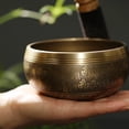 thumbnail image 3 of Juego de 1 cuenco tibetano de meditación con soporte para cuencos de Buda y juntas (cobre), 3 of 5
