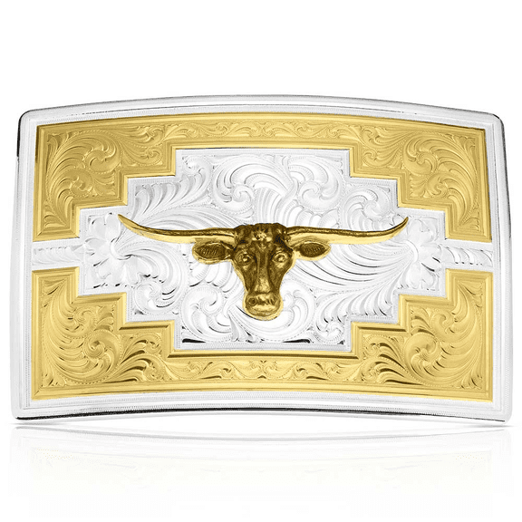 Montana Silversmiths Santa Fe Sunrise Longhorn - Acc Buckle - 55910-41