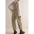 thumbnail image 3 of sicmoss Women's Brown Y2K Baggy Wide Leg Bib Overalls Adjustable Strap with Pockets, 3 of 6