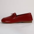 thumbnail image 6 of Womens Flat Leather Loafers Cute Bowknot WideToe Box Non Slip Work Shoes Lightweight Slip On Casual Dress Loafer Red Size 7, 6 of 9