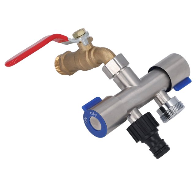 Divisor De Grifo De Alta Resistencia, Válvula De Cierre Divisor De Manguera De 2 Vías De Entrada De 1/2 Pulgada Multiusos Para De Suministro De Agua