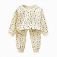 thumbnail image 4 of TOWED22 Newborn Infant Baby Boys Fall Outfits Long Sleeve Sweatshirt Elastic Pants Suit Toddler Spring Clothes Set Size:2-3 Y,Color:Beige, 4 of 6