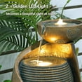 thumbnail image 3 of Vase Outdoor Water Fountain, 31.4''H Jar Waterfall Fountain with Warm LED Lights&Durable Pump for Yard, Porches, Home Décor,Garden,Office, 3 of 17