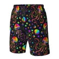 thumbnail image 5 of Disketp Men'S Swim Trunks Hawaiian Breathable Surf Beach Swimsuits Mesh Lining Beach Shorts With Pockets-Rainbow Jellyfishes, 5 of 9
