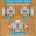thumbnail image 4 of Uxcell Combination Cabinet Latch Zinc Alloy Keyless Drawer Lock 3-Digit Password Cabinet Lock Safety Lock Black, 4 of 7