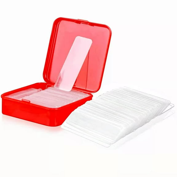 Reusable Multifunctional Double Sided Tape with Storage Box, 60 Pieces Double Side Mounted Strong Adhesive Tape Washable Removable No Residue Clear Tape for Home Office Wall Poster Photo