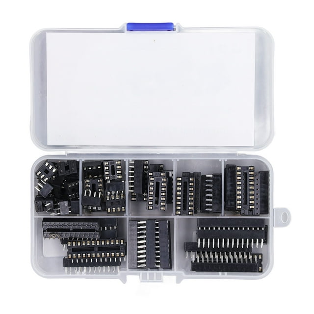 Kit De Surtido De IC, 66 Piezas 6P A 28P Mano De Obra Fina Pin Plano Zócalo DIP IC Fácil De Transportar Para Circuito