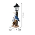 thumbnail image 3 of LEHOZIHEQ Garden Statue with Solar Lantern, Resin Seagull Seabird Figurine, Mediterranean Style Sculptures for Lawn Decor Unique Ornament, 3 of 5