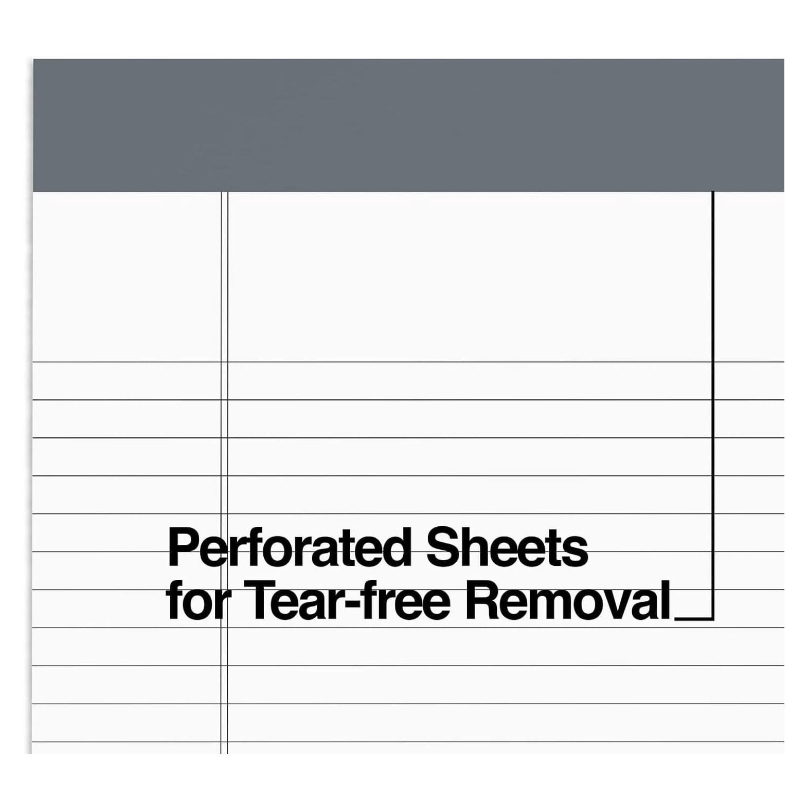 Notepads, 8.5” x 11.75”, Narrow Ruled, White, 50 Sheets/Pad, 12‑Pack