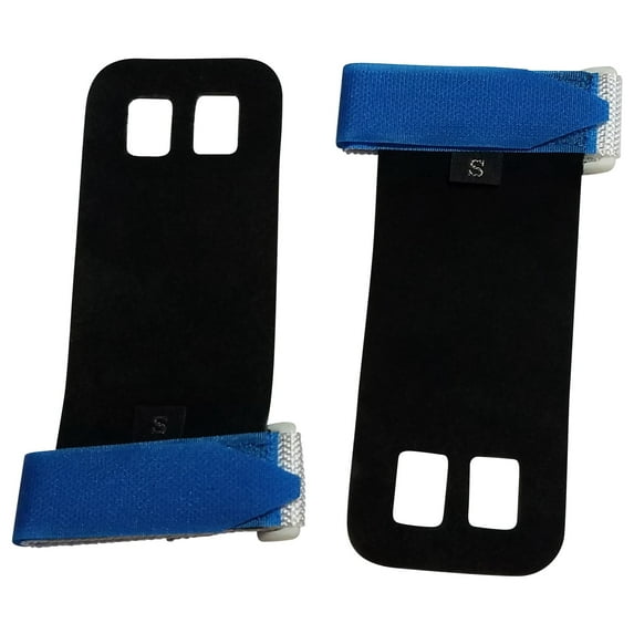 PUSH Athletic Adult Hand Grips Cross Fit, WOD, Gymnastics (Blue/Black/Large)