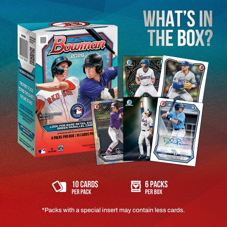 2026 Bowman Baseball - Factory Sealed - Value Box - Walmart.com
