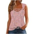 thumbnail image 2 of Njagoc3 Womens Sleeveless Tiered Hem Tank Top, Square Neck, Flowy Fit, Summer Beach & Party Wear, 2 of 6