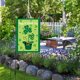 thumbnail image 5 of Bandera de jardín del Día de San Patricio | Decoración de lino para patio | Bandera festiva para exteriores verde, blanca y naranja | Tela impermeable y resistente al sol | Tamaño mediano de 30 x 2, 5 of 5