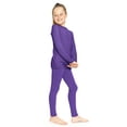 thumbnail image 2 of Stretch Is Comfort Oh so Soft Youth Girl's Set Long Sleeve Crew and Leggings Purple Medium, 2 of 6