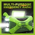 thumbnail image 1 of Radio De Emergencia Radio de emergencia Radio con manivela solar recargable con dos altavoces verde Ndcxsfigh  Para estrenar, 1 of 8