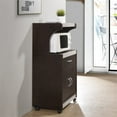 thumbnail image 4 of Pemberly Row Microwave Kitchen Cart in Chocolate Gray, 4 of 5