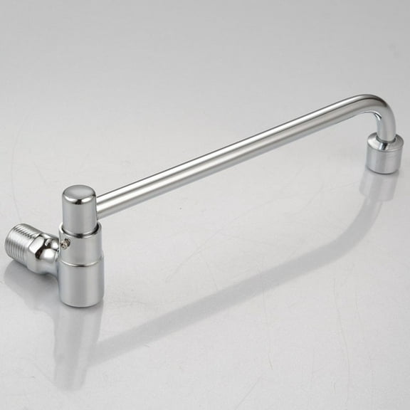 1 Pcs G1/2 Brass Semi-automatic Swing Faucet Restaurant Hotel Kitchen Stove Faucet Single Cold Wall Style Tap Home Improvement