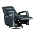 thumbnail image 6 of Lexicon Camden Faux leather Swivel Glider Reclining Chair in Navy Blue, 6 of 8