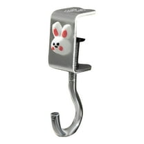 Needhep 2-Sided Door Hooks For Hanging Indoors Rustproof Medium Wire Toggle Hooks, Multiple Uses Adhesive Banana Hook Portable Wall Adhesive Hooks, For Bathroom Kitchen Decor (B)