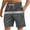 Dark Gray, variant on WAVSUF Summer Drawstring Shorts for Mens Elasticity Short Pants Navy Size 5XL