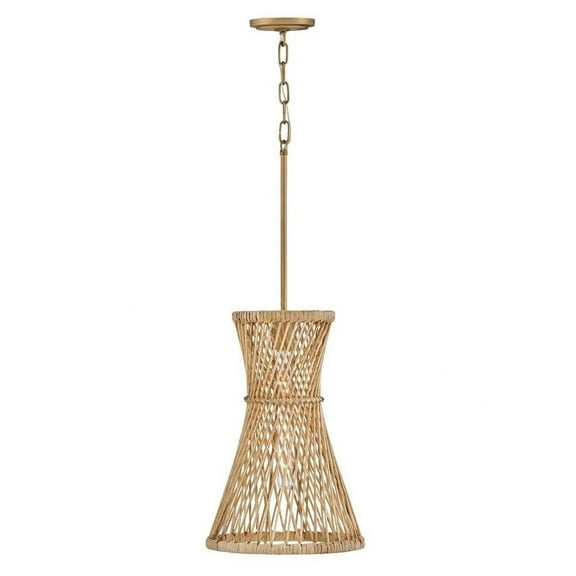 14W 1 Led Medium Pendant in Coastal Style-18 inches Tall and 12 inches Wide-Burnished Gold Finish Bailey Street Home 81-Bel-4947976
