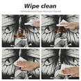 thumbnail image 4 of WERPE Boho Butterfly Round Tablecloth, Beige White Bohemian Moth Floral, Full Width Single-Sided Printing, 100% Polyester Fiber, Elastic Band Closure, Multiple Sizes White, 4 of 7