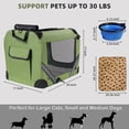 thumbnail image 4 of Large Cat Carrier for 2 Cats Small Medium Dogs, Soft Pet Carrier 24x17x17 for Traveling with Warm Blanket Foldable Bowl and Washable Pad, 4 of 6
