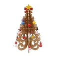thumbnail image 1 of Yuarrent Decoración de árbol de Navidad de escritorio de madera, portátil, reutilizable, plegable, lindo Bar, dormitorio, decoración de sala de estar, Kits de decoración para fiestas Amarillo Yuarrent HA069181-01, 1 of 6