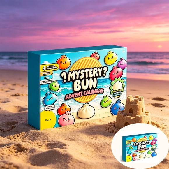 EGNMCR Dumpling Advent Calendar 24 Days Countdown Mystery Box, 24 PCS Random Bao Bun Squishy Fidget Toys for Stress Relief, Sensory Surprise Toys for Kids and Adults Gift