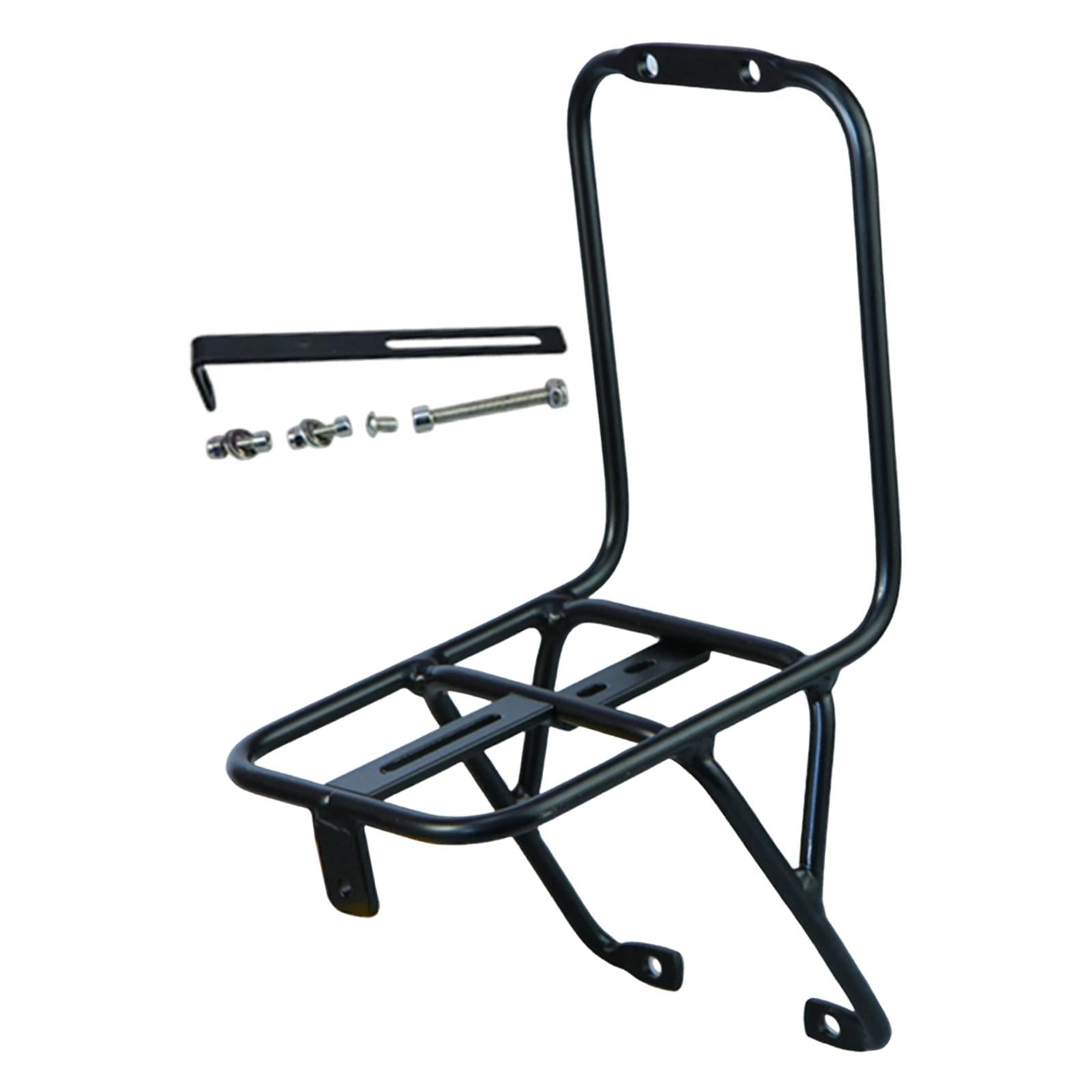 DimyFew Bicycle Front Rack, Aluminum Alloy, Bicycle Front Basket, Solid Mounting, Basket Black