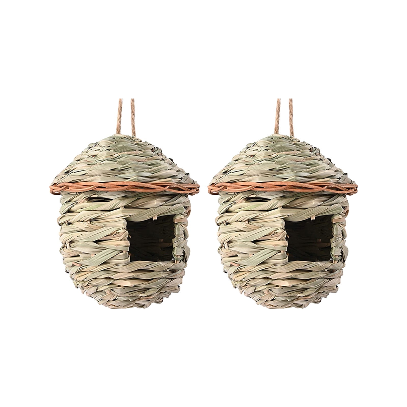 2x Bird Nest Box Wild Life Hanging Pocket House Cold Weather Rest for Birds 