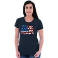 thumbnail image 4 of Four Great Years President Trump Womens Fitted Plus Size Graphic Tee Brisco Brands 2X, 4 of 5