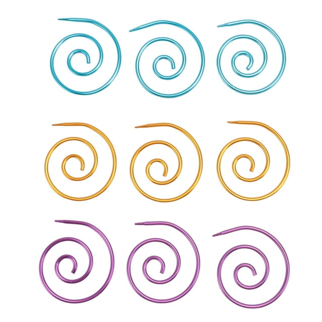 Aguja De Tejer Circular, Versátil Aguja De Cable En Espiral, Conveniente 9 Piezas Con Caja De Almacenamiento Para Chales