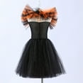 thumbnail image 6 of LUOGENLI Summer Dresses for Girls 10-12 Toddler Kids Baby Girls Magnificent Witch Black Gown Fancy Dress up Party Dresses Graduation Dresses for Girls a-Orange Size 10-12 Years, 6 of 6