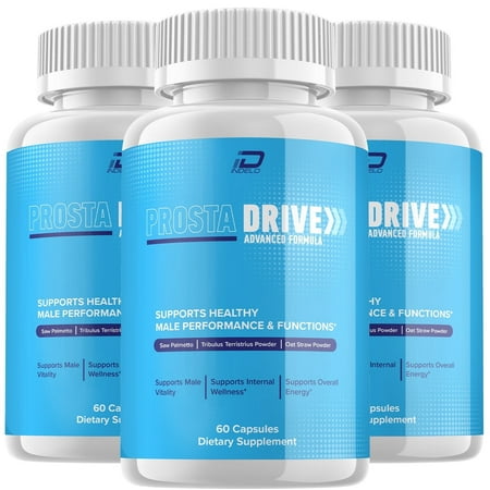 ProstaDrive Prostate Supplement for Men - Prosta Drive Advanced Energy Pills, Bladder Control Supplements, 3 Pack, 180 Capsules