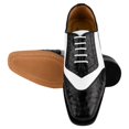 thumbnail image 3 of LIBERTYZENO Mens Finest Leather Lace Up Oxford Dress Shoe Ostrich Print Wedding Shoes 10, 3 of 8