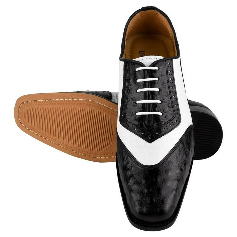 LIBERTYZENO Mens Finest Leather Lace Up Oxford Dress Shoe Ostrich Print  Wedding Shoes 12 - Walmart.com