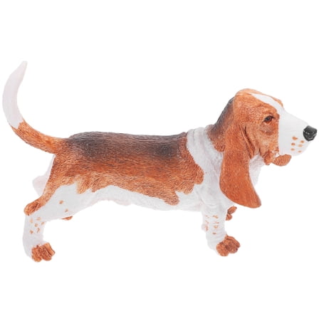 OUNONA Decorative Basset Hound Figurine Multi-Color Plastic Home Decor Craft