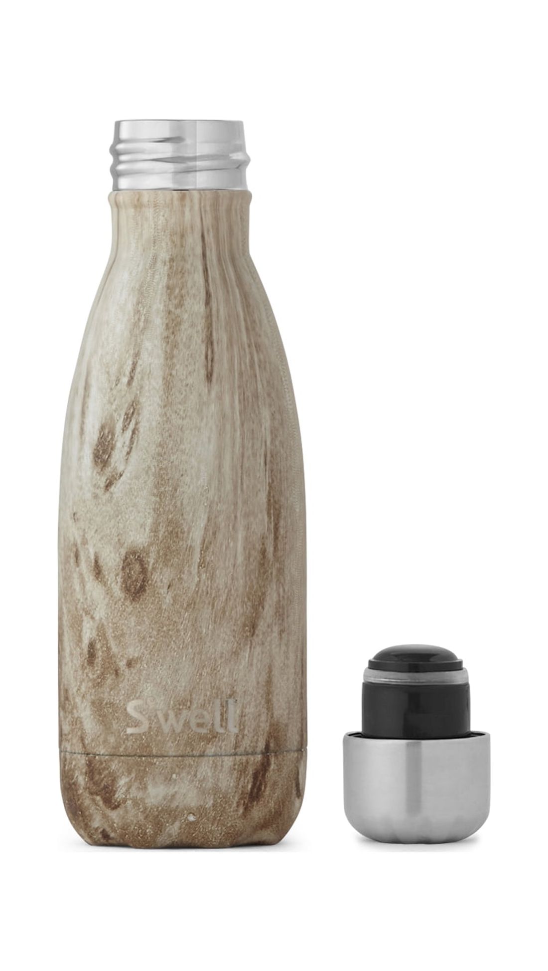 S'well Vacuum Insulated Stainless Steel Water Bottle, Blonde Wood, 9 oz