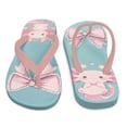 thumbnail image 7 of Psesaysky Little Kid Girls Boys Beach Pool Flip Flops Axolotl&Bow Tie Print Sandals Water Shoes Size 12, 7 of 7