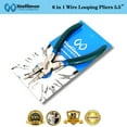 thumbnail image 2 of Xcellence 6 in 1 Bail Making Wire Looping Plier for Jewelry Making Repairing, 5.5” Green PVC Non-Slip Comfort Grip, 2 of 17