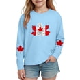 thumbnail image 2 of Amzcrzy T-Shirts Garçons et Filles Mode Vacances T-Shirts Graphiques Feuille d'Érable pour Tout-Petit Décontracté Confortable Manches Longues Col Rond T-Shirts en Coton pour Ado 5 Ans, 2 of 8