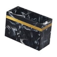 thumbnail image 2 of Porta pasta de dientes, organizador de cepillos de dientes, 2 ranuras, resina, soporte para brochas de maquillaje para Negro, 2 of 9