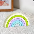 thumbnail image 2 of Wooden Rainbow Stacker Geometry Development Blocks Activity Child Macaron, 2 of 8