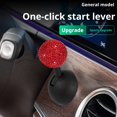 thumbnail image 3 of Soumake Decorative Car One-Button Start Lever Ornament Easy to Install Shiny Rhinestone Ball-bar Rocker Joystick Car Interior Accessories, 3 of 8