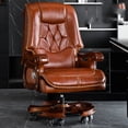 thumbnail image 2 of Computer Office Chair Desk Recliner Accent Pedicure Ergonomic Office Chair Vanity Leather Relax Silla De Oficina Furniture My Lux Decor Round, 2 of 17