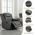 thumbnail image 4 of 2-Seater Home Theater Recliner Loveseat, Manual Recliner Sofa with Storage Box & Built-in Cup Holders for Living Room, 4 of 24