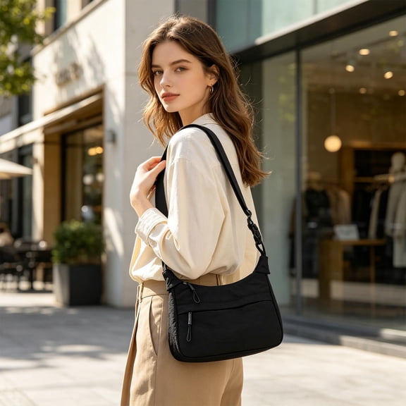 Dxzfnsa Trending Crossbody Bag For Women Women Nylon Crossbody Bag Casual Shoulder Bag Lightweight Purse Trendy Everyday Handbag For Work School And Travel